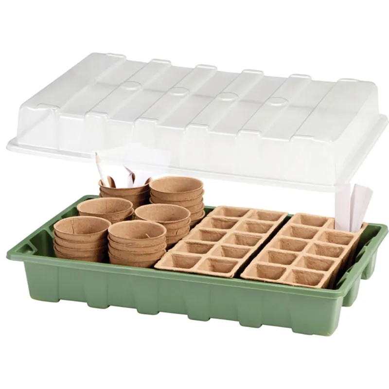 Kit semis 67 pièces - Pots, plateaux et étiquettes bio