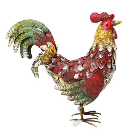 Coq décoratif en métal 44x15x45 cm - Style campagnard