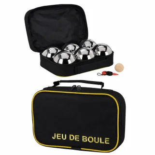 Set pétanque 6 boules acier + but et sac - Jeu complet
