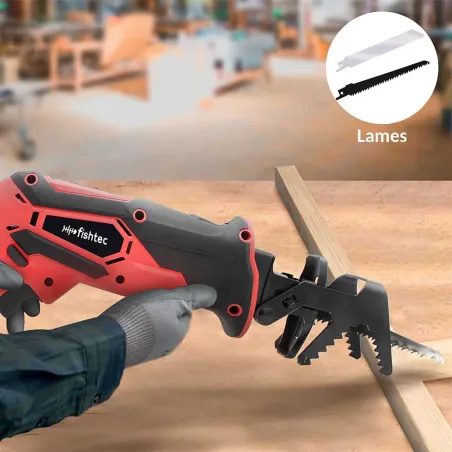 Scie sabre 12V télescopique 170 cm - Lames bois/métal incluses