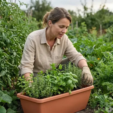 Jardinière Elho® 70 cm terre cuite - Résistante et élégante