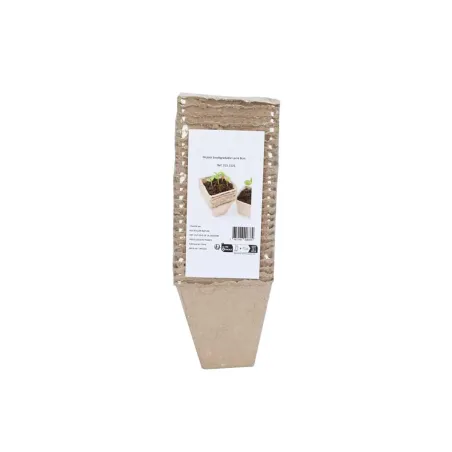 Pots biodégradables carrés 8 cm - Lot de 24 pour semis