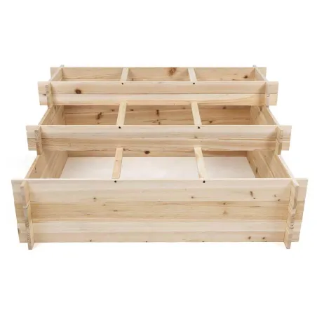 Carré potager 3 étages sapin - 120x100x54 cm + géotextile
