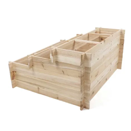 Carré potager 3 étages sapin - 120x100x54 cm + géotextile