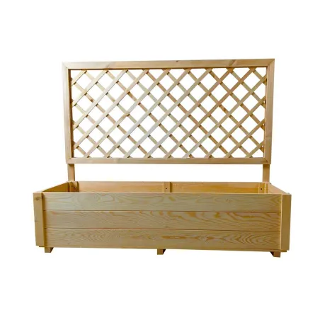 Carré potager en sapin avec treillis 98x34x104 cm - Jardin