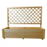 Carré potager en sapin avec treillis 98x34x104 cm - Jardin