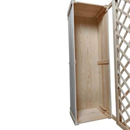 Carré potager en sapin avec treillis 98x34x104 cm - Jardin