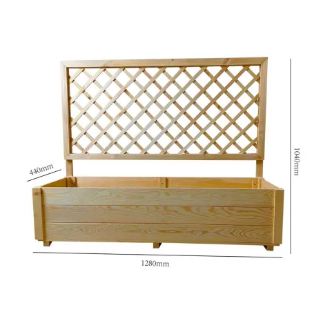 Carré potager en sapin avec treillis 98x34x104 cm - Jardin