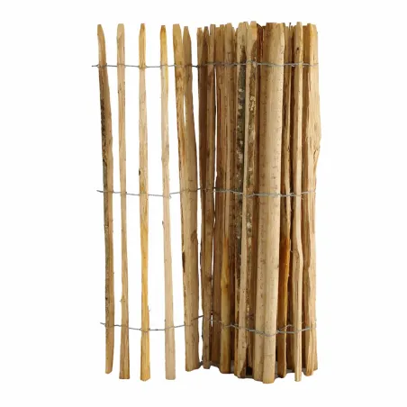 Clôture en châtaignier naturel 10m x 1,2m - espacement 6-7cm