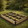 Kit 3 carrés potagers en sapin pour jardin et balcon