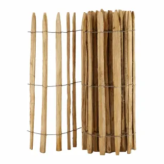 Clôture ganivelle en châtaignier PEFC - 5m x 1m - écart 6-7cm