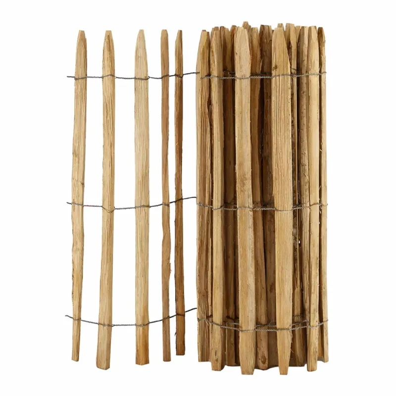 Clôture ganivelle en châtaignier PEFC - 5m x 1m - écart 6-7cm