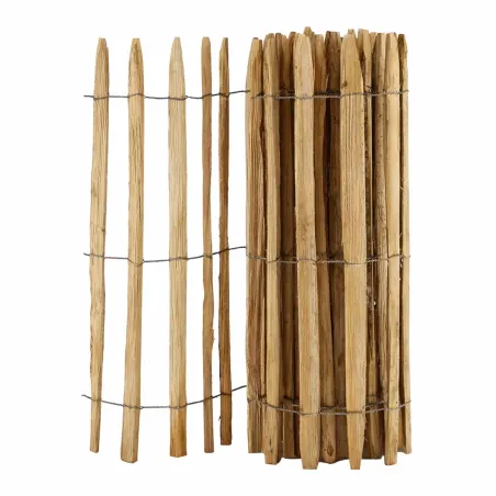 Clôture ganivelle en châtaignier PEFC - 5m x 1m - écart 6-7cm
