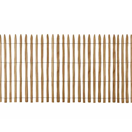 Clôture ganivelle en châtaignier PEFC - 5m x 1m - écart 6-7cm