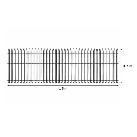 Clôture ganivelle en châtaignier PEFC - 5m x 1m - écart 6-7cm