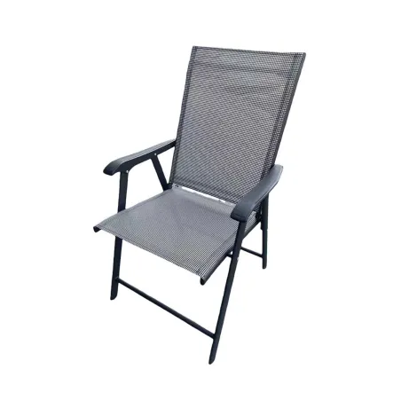 Ensemble apéro 5 pièces pliable acier & textilène