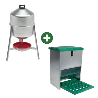 Kit abreuvoir 30L + mangeoire anti-nuisibles 20kg Feedomatic