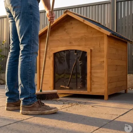 Niche chien en bois chalet taille L 83 x 87 x 101 cm