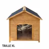 Niche chien en bois toit type chalet taille XL 96 x 104 x 112 cm