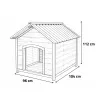 Niche chien en bois toit type chalet taille XL 96 x 104 x 112 cm