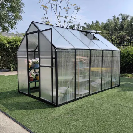 Serre aluminium 5,17m² - 292x177x192cm polycarbonate