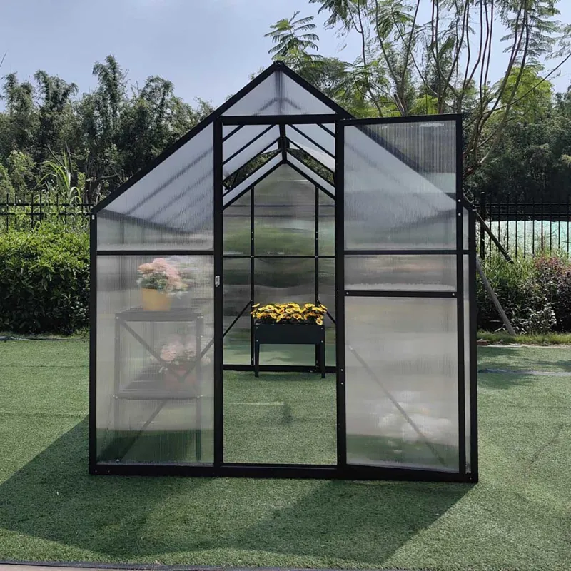 Serre aluminium 2,11 m² - Polycarbonate 4 mm - 119x177x192 cm