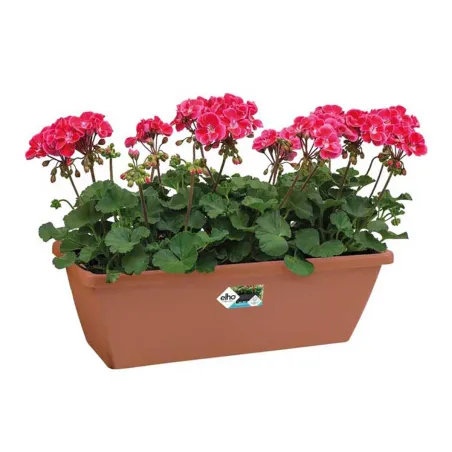 Balconnières Elho® x8 - 50cm effet terre cuite élégant