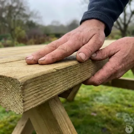 Table pique-nique bois autoclave 160 cm - 6 pers