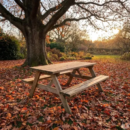 Table pique-nique bois autoclave 160 cm - 6 pers