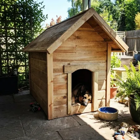 Niche grand chien pin autoclave – 115×80×106 cm durable