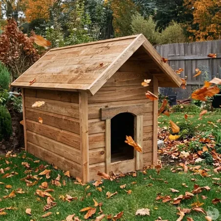 Niche grand chien pin autoclave – 115×80×106 cm durable