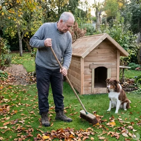 Niche grand chien pin autoclave – 115×80×106 cm durable