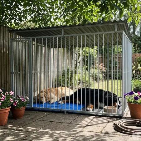 Panneaux de chenil à barreaux acier inoxydable 1,5 m ou 2m Hauteur 184 cm