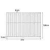 Panneaux de chenil à barreaux acier inoxydable 1,5 m ou 2m Hauteur 184 cm