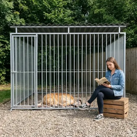 Panneaux de chenil à barreaux acier inoxydable 1,5 m ou 2m Hauteur 184 cm