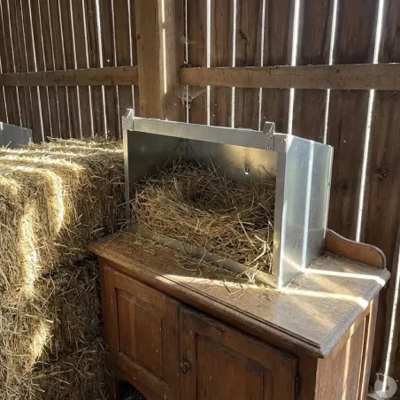 Nid en acier galvanisé pour clapier à lapins
