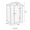 Abri Lys plastique 1,2m² - Hauteur 196 cm 1 porte