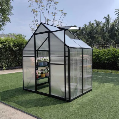 Serre aluminium 2,11 m² - Polycarbonate 4 mm - 119x177x192 cm