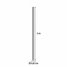 Piquet acier galvanisé Ø4,8mm x 2m pour grillage