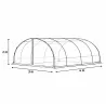 Serre pro 12m² galvanisée - Housse anti-UV 140g/m²