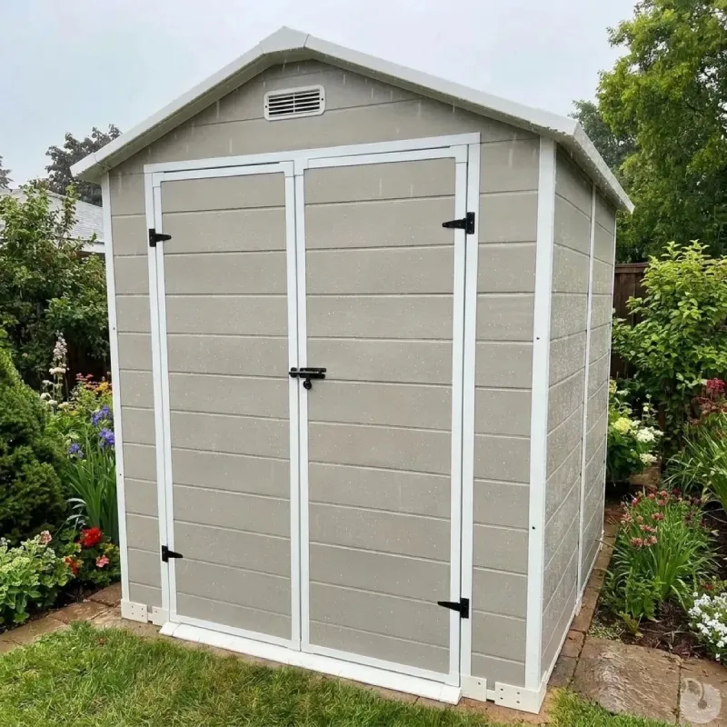 Abri Lys plastique 2 portes - 2,97m² - H 212,5 cm