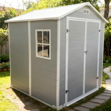 Abri Lys plastique 2 portes - 2,97m² - H 212,5 cm