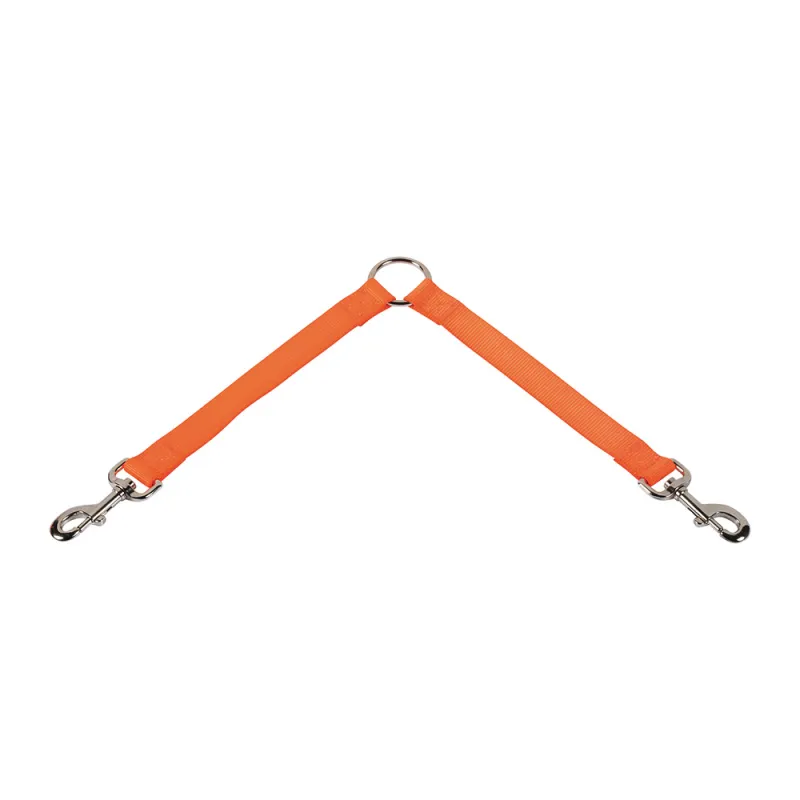 Doubleur de laisse 25 cm orange - Stepland pour 2 chiens