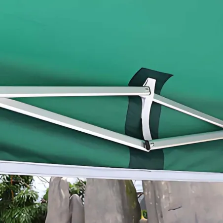 Tonnelle aluminium 3x3 m verte pliable avec parois
