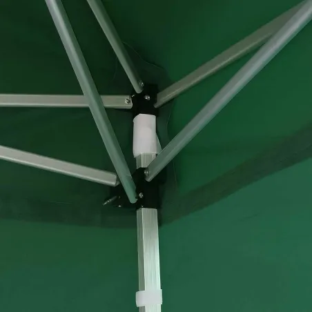 Tonnelle aluminium 3x3 m verte pliable avec parois