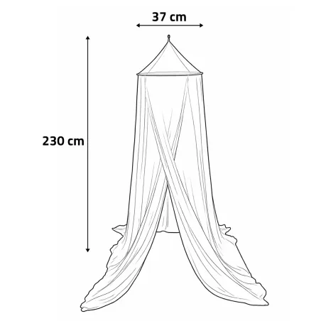 Moustiquaire polyester Ø37 x H230 cm anti-insectes
