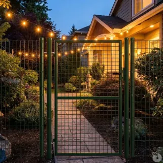 Portillon grillagé vert 1x1,5m maille 50mm sécurisé