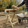 Chevalet en bois pour sciage - Stable et pratique