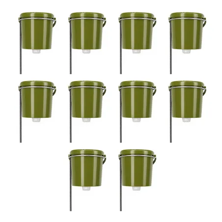 Lot de 10 agrainoirs gibier 5L avec pied 80 cm