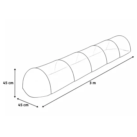 Lot de 4 tunnels maillés 3m pour potager - Protection